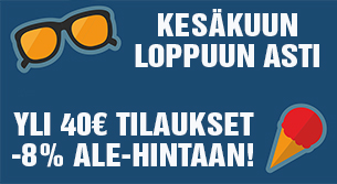 Kesäkuun ajan yli 40€ tilaukset -8% ALE-hintaan. Tilaa heti ja nauti. Kokeile valmistaa myös jääteetä!